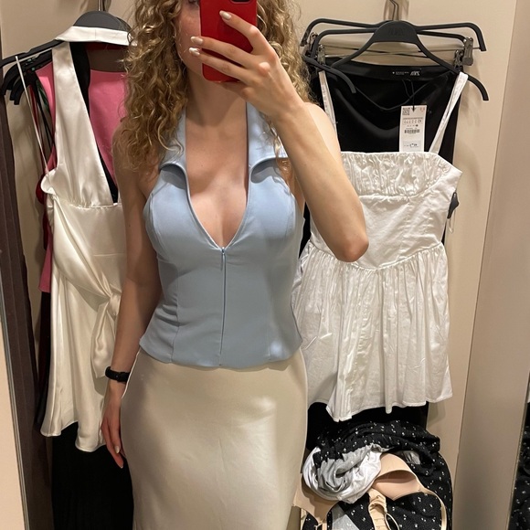 Zara Sky Blue Top - Picture 2 of 3